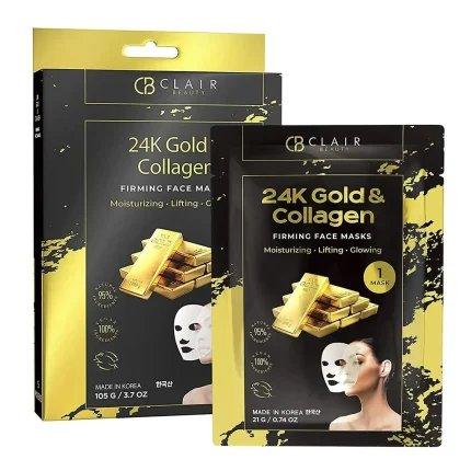 Clear Beauty 24K Gold & Collagen Firming Face Masks