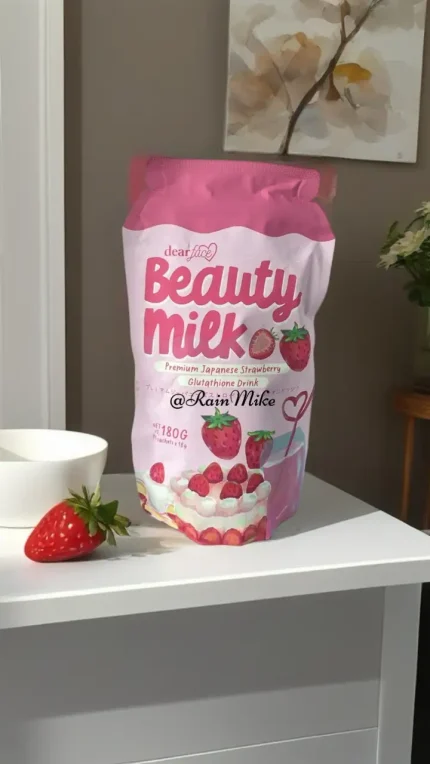 Dear Face Beauty Milk Premium Japanese Strawberry Glutathione Drink Dietary Supplement