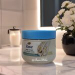 Dove crushed macadamia & rice milk body scrub