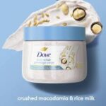 Dove crushed macadamia & rice milk body scrub
