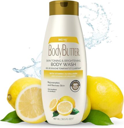 BIOCARE BODY BUTTER SKIN TONING &BRIGHTENING BODY WASH -487ML
